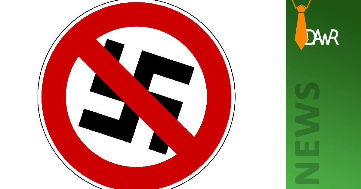 DAWR > KZTattoo „Jedem das Seine“ Mann nach öffentlichem Zeigen eines