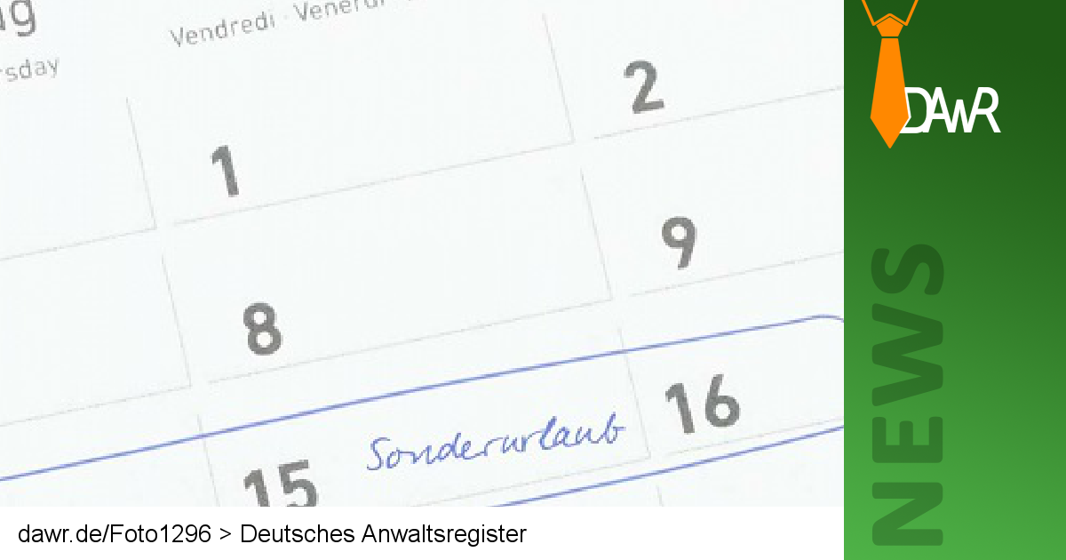 Dawr Der Sonderurlaub Wann Arbeitnehmer Sonderurlaub Beantragen