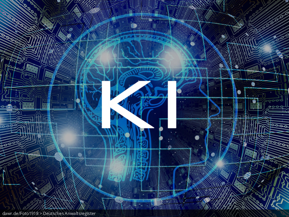 Dieses Bild zeigt eine Röntgenaufnahme eines menschlichen Kopfes mit der Einsicht ins das Gehirn und diverser elektrischer Schaltkreise. Überschrieben wird das Bild mit dem Schriftzug KI.
Es handelt sich um eine gut geeignete symbolische Darstellung für das Thema Künstliche Intelligenz.
