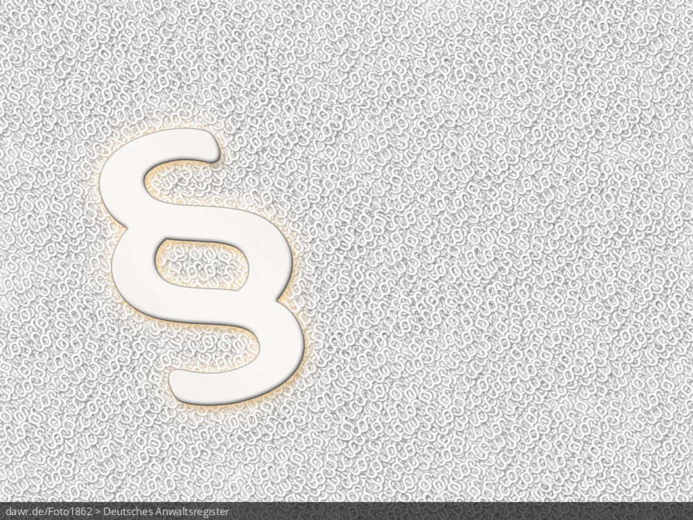 Diese Grafik zeigt ein großes Paragraphenzeichen vor einem Hintergrund, welcher aus vielen kleinen Paragraphenzeichen besteht. Diese Darstellung eignet sich allgemein gut für rechtliche Themen. Diese Grafik zeigt ein großes Paragraphenzeichen vor einem Hintergrund, welcher aus vielen kleinen Paragraphenzeichen besteht. Diese Darstellung eignet sich allgemein gut für rechtliche Themen.