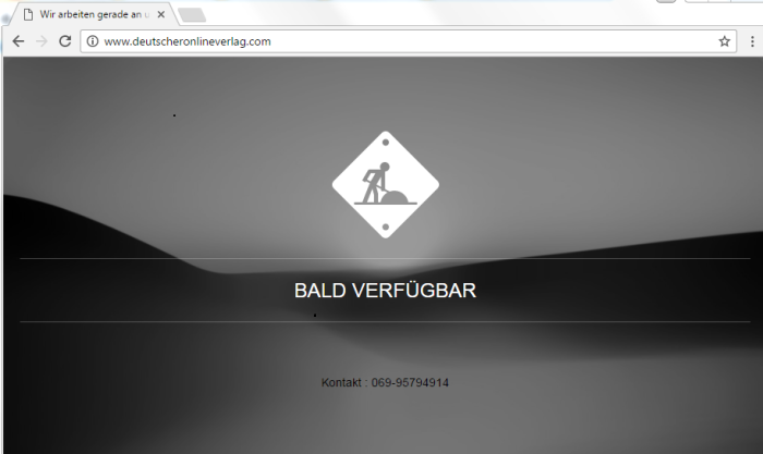 Screenshot der Internetseite www.deutscheronlineverlag.com